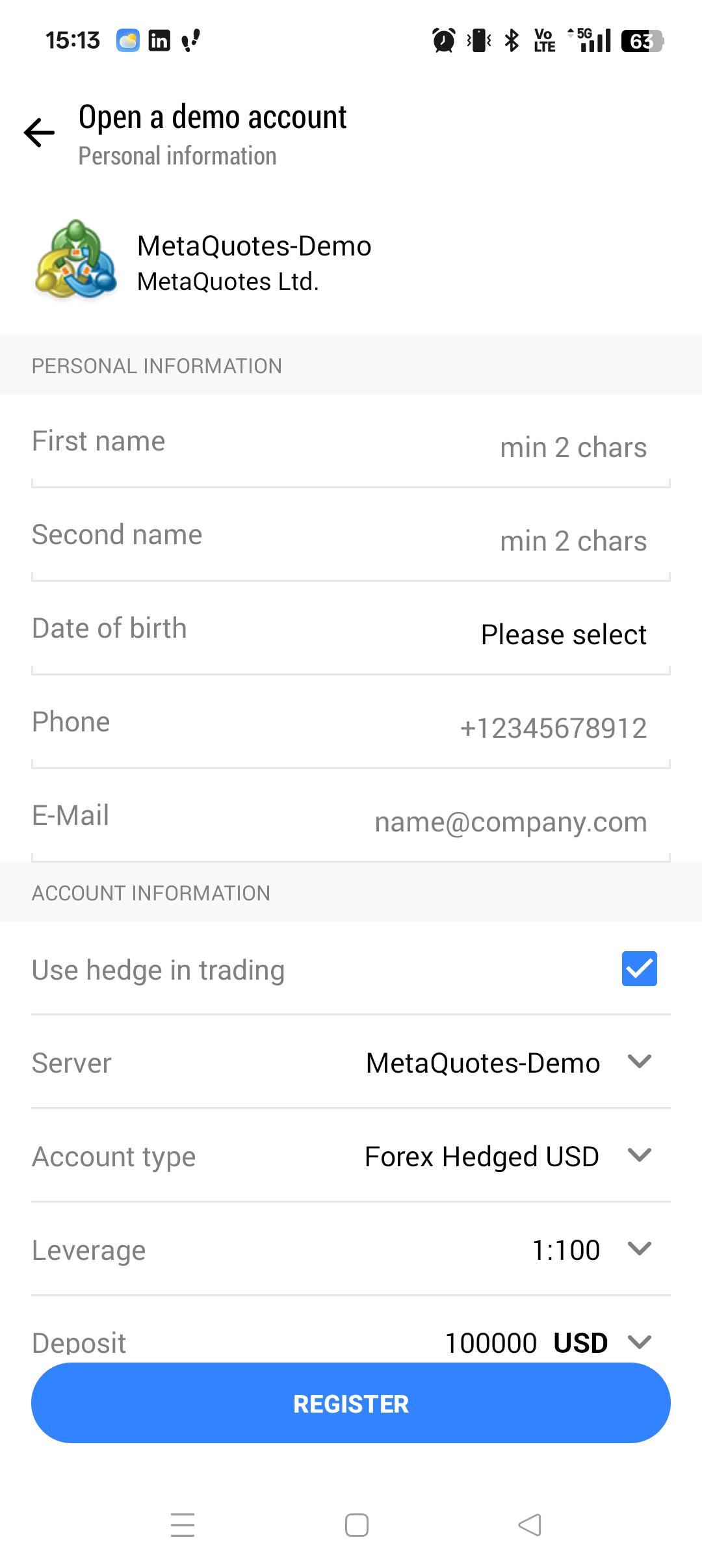 MetaTrader 5 on Mobile - Android