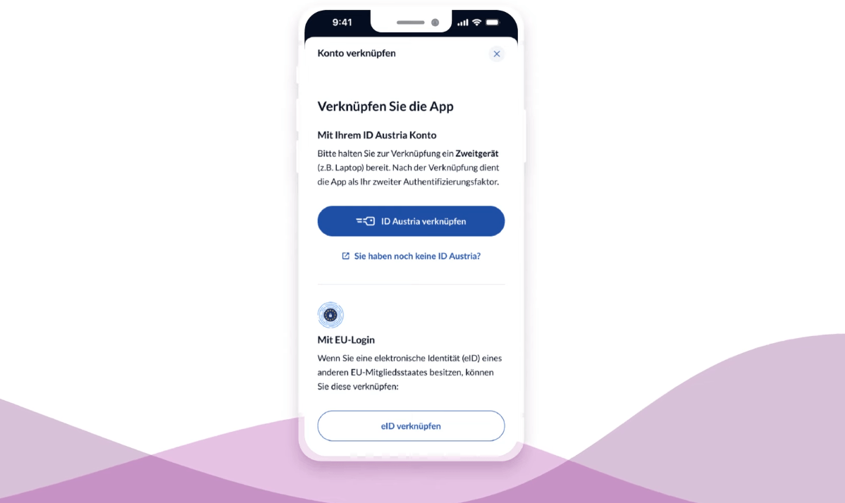 The mobile app of ID Austria