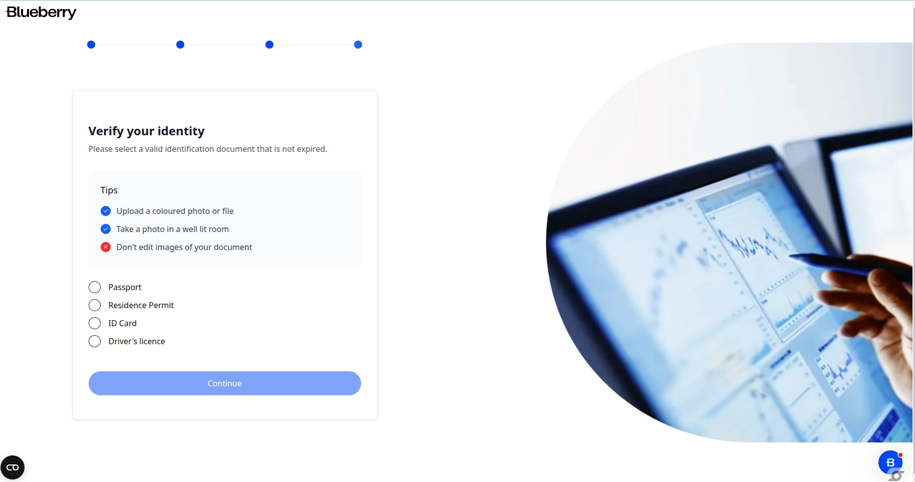 Blueberry Markets Registration Step 10