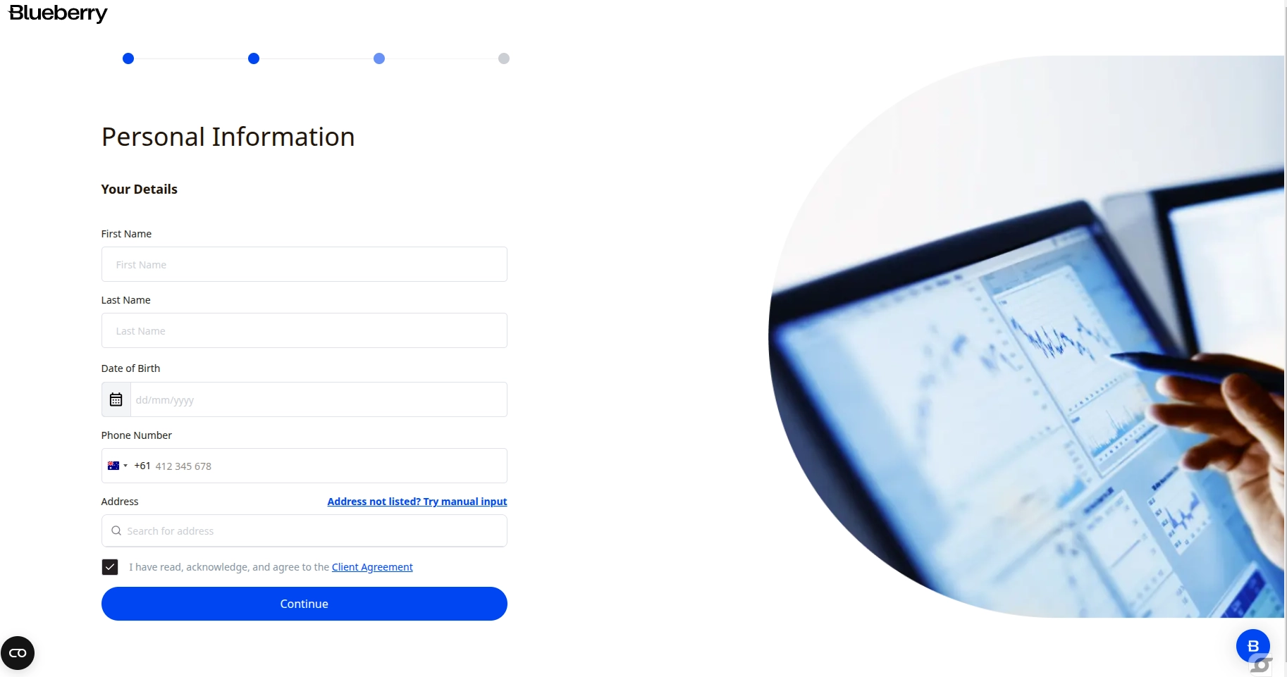 Blueberry Markets Registration Step 4