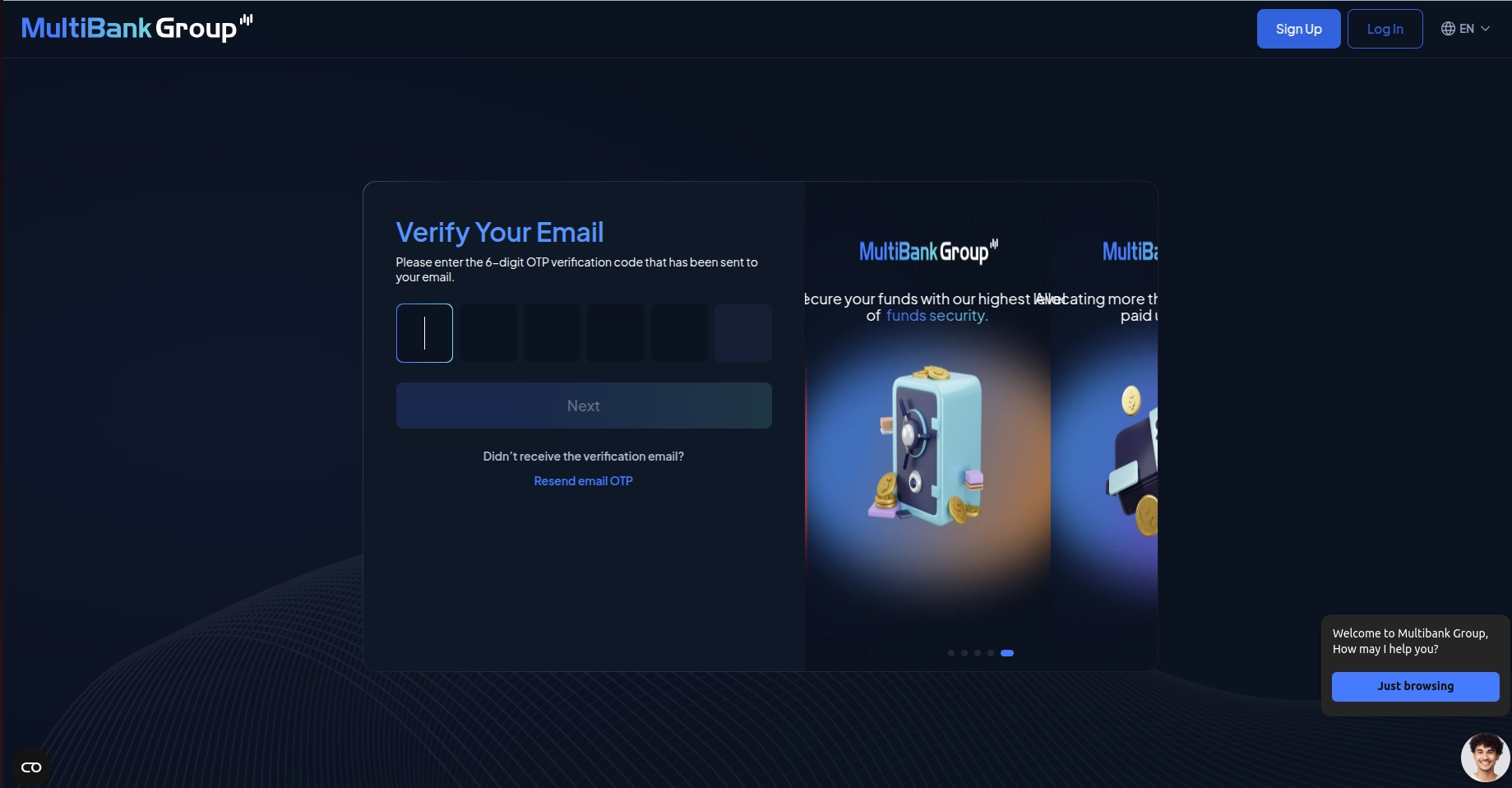 MultiBank Registration Step 2