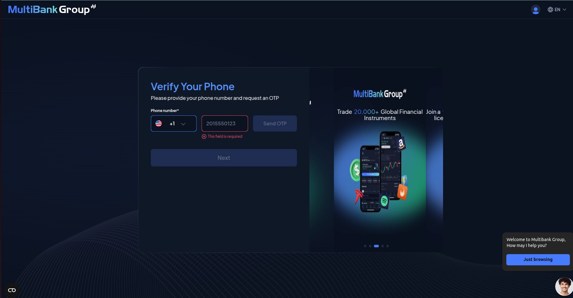 MultiBank Registration Step 3