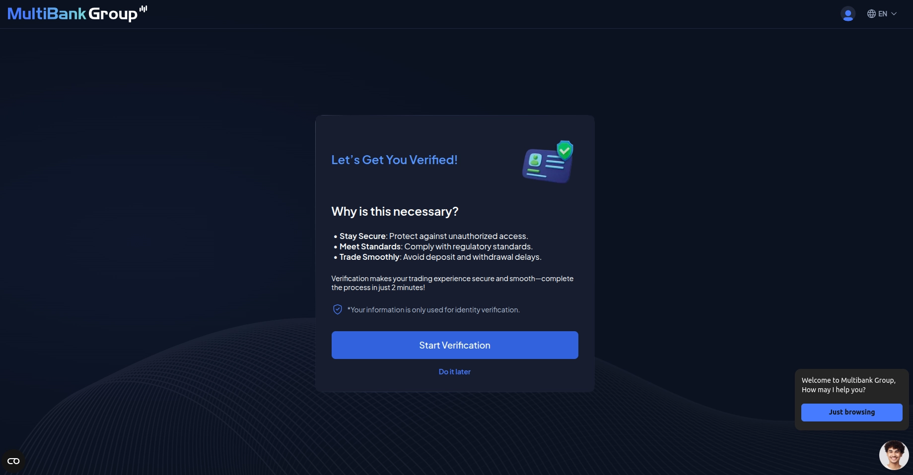 MultiBank Registration Step 4