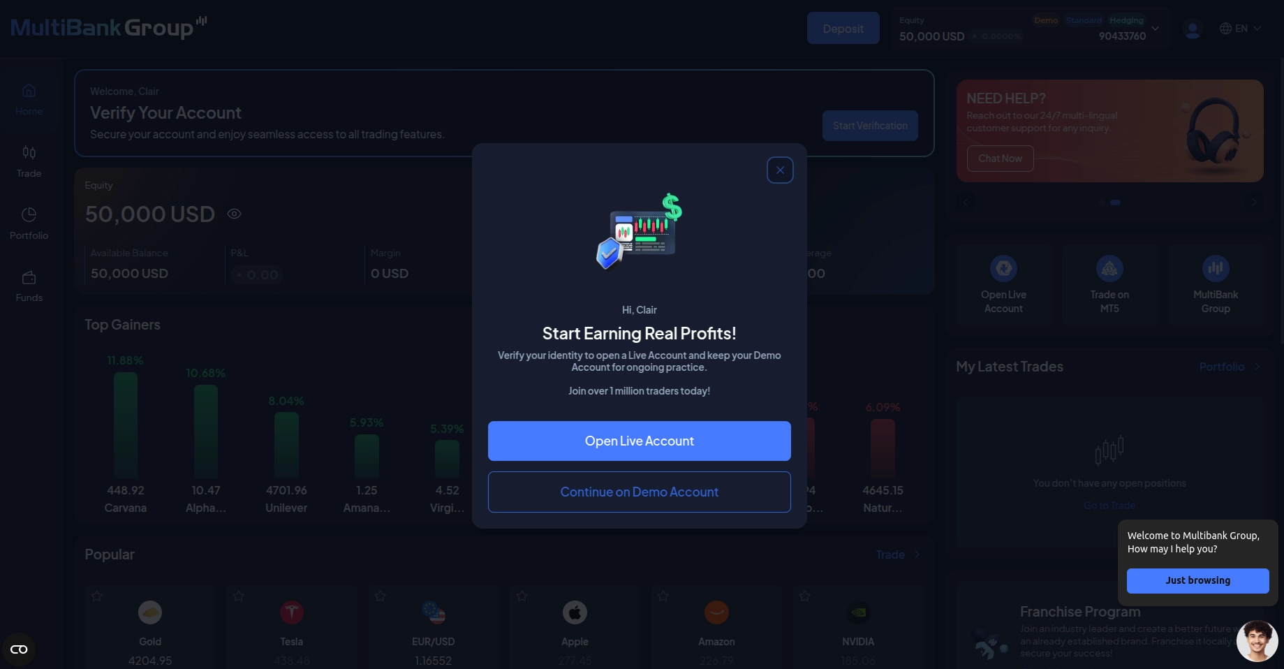 MultiBank Registration Step 5