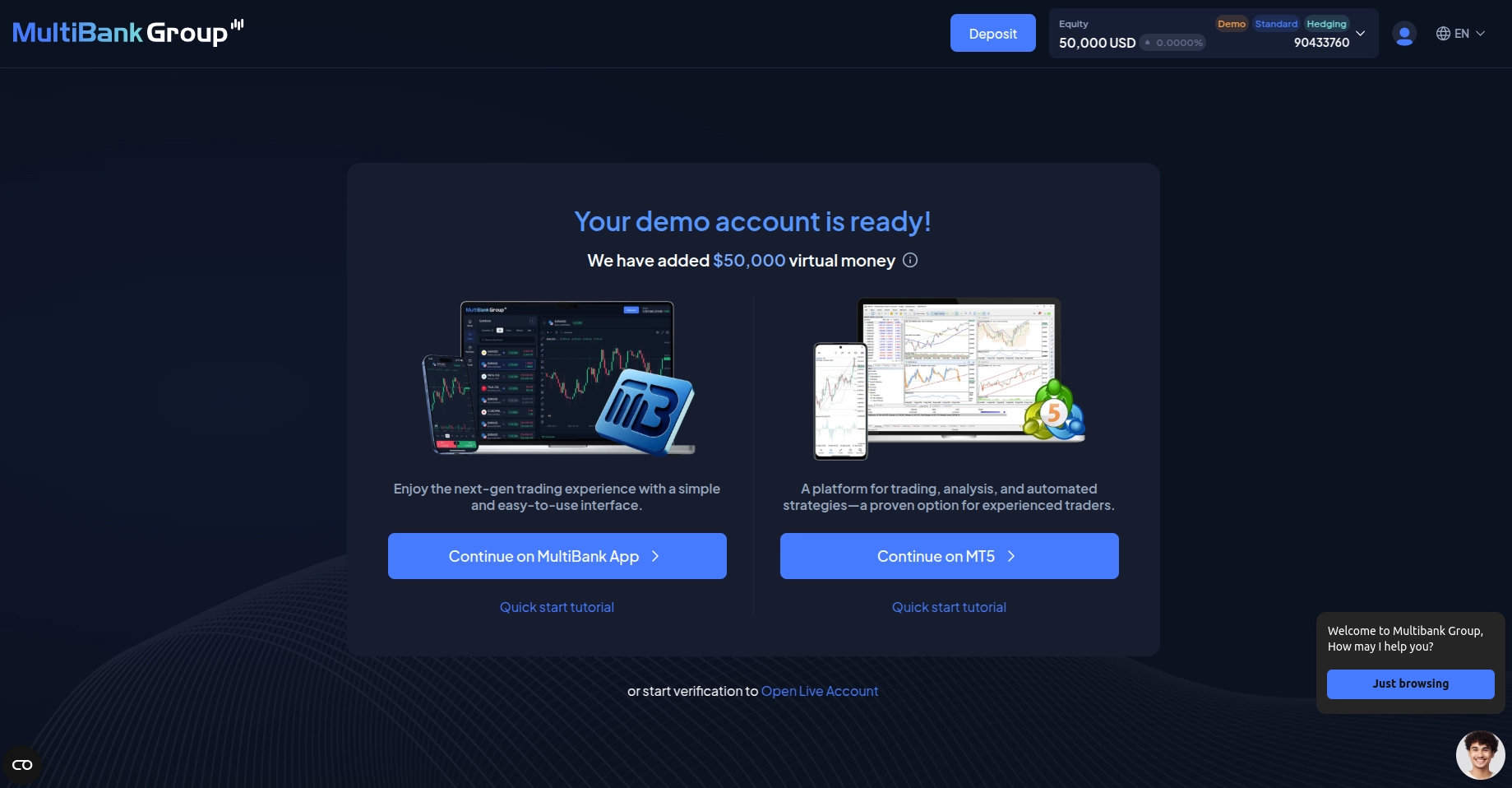 MultiBank Registration Step 6