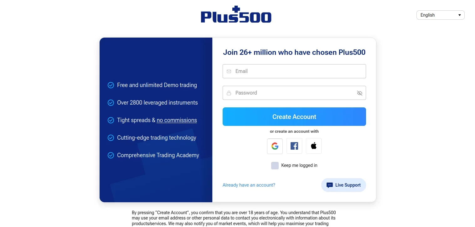 Plus500 Registration Step 3