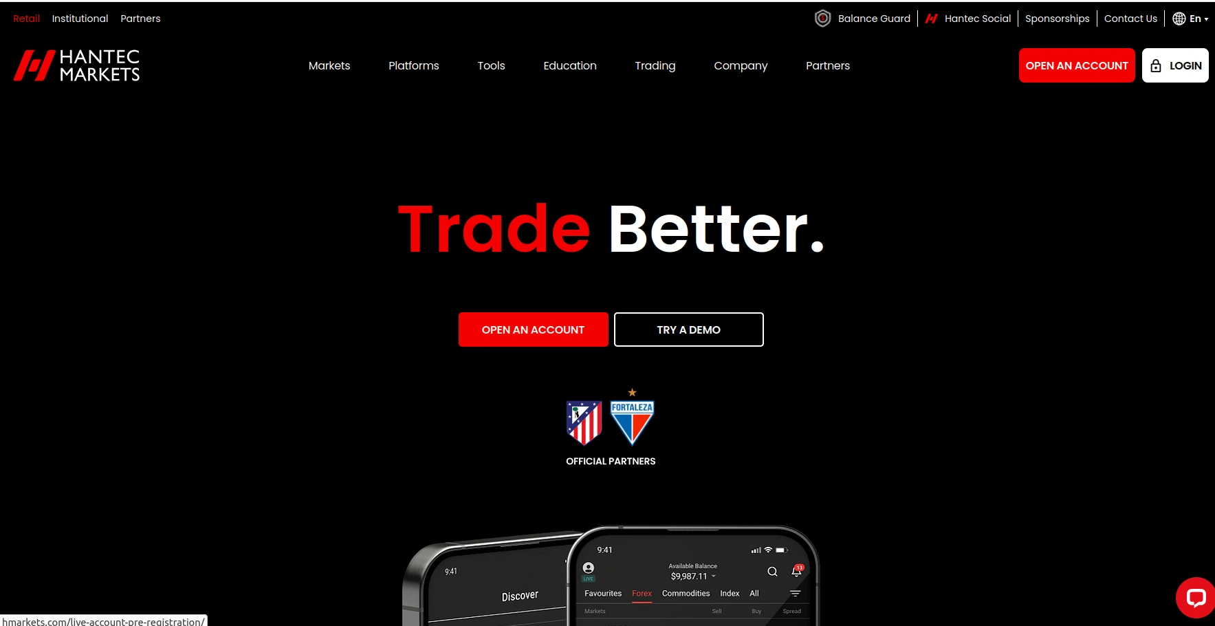 Hantec Markets Registration Step 1