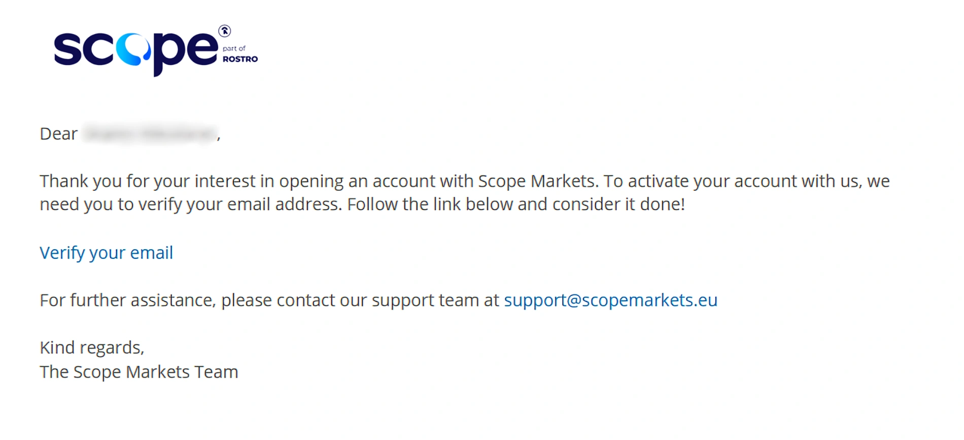 Scope Markets Registration Step 3