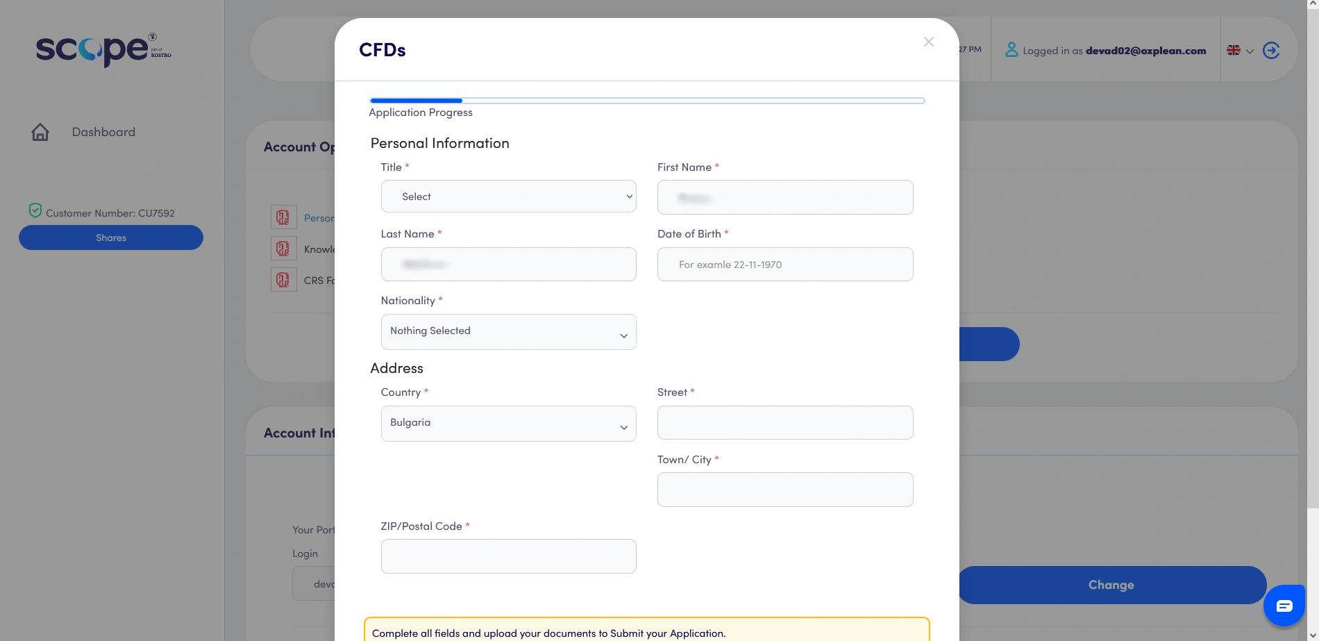 Scope Markets Registration Step 4