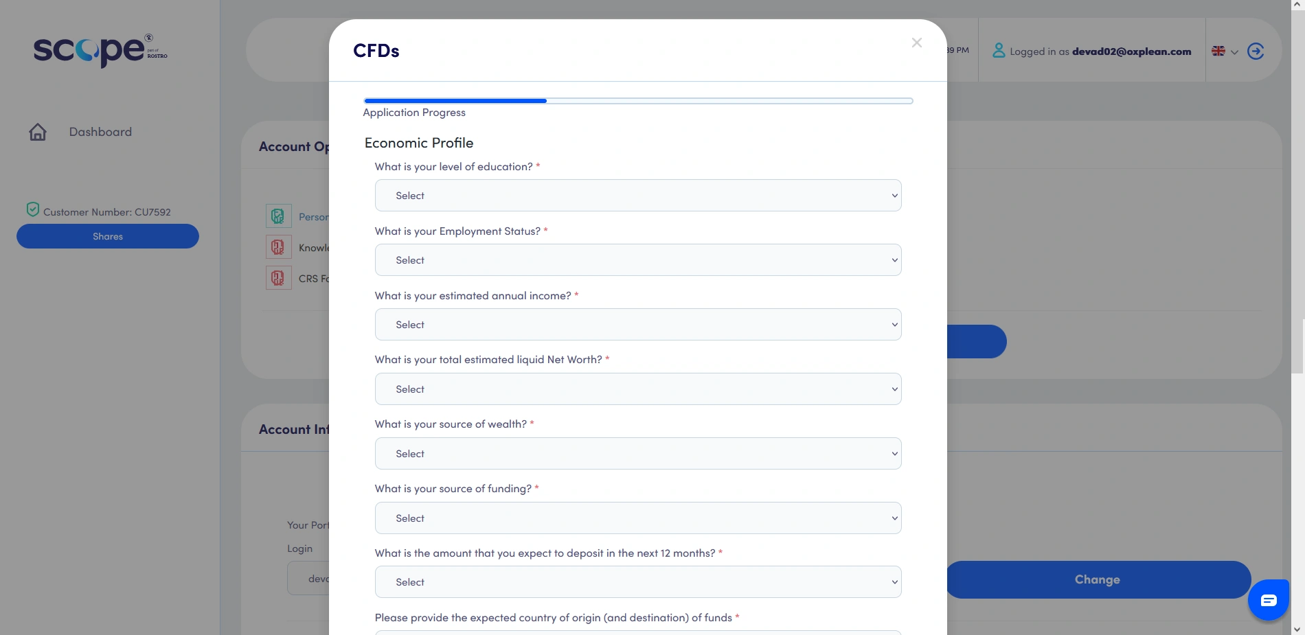 Scope Markets Registration Step 5