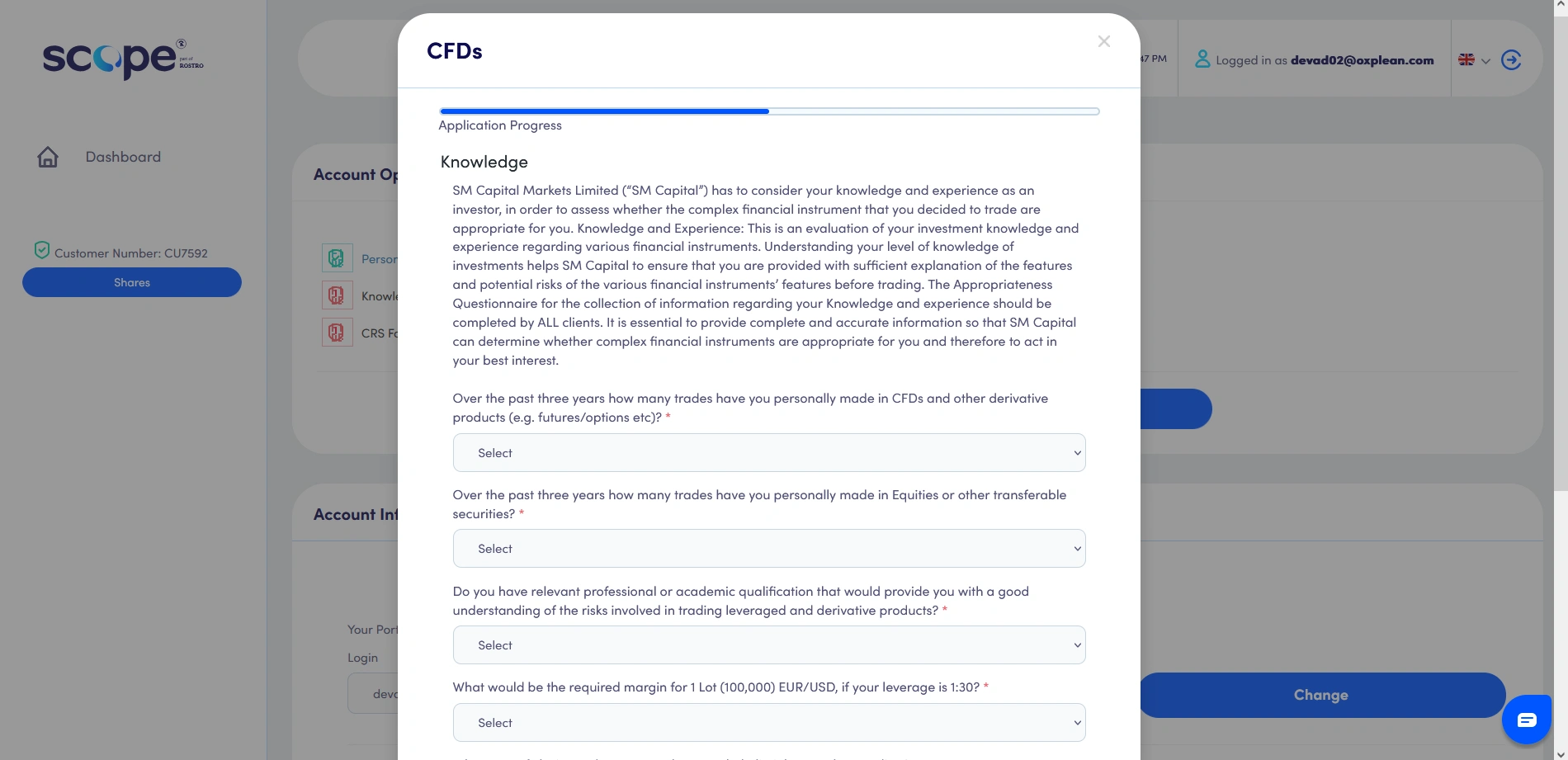 Scope Markets Registration Step 7