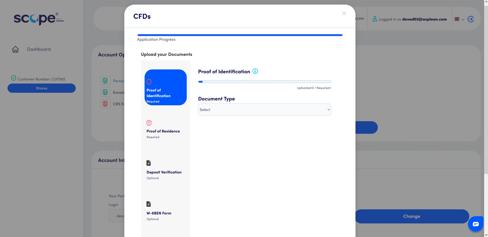 Scope Markets Registration Step 9