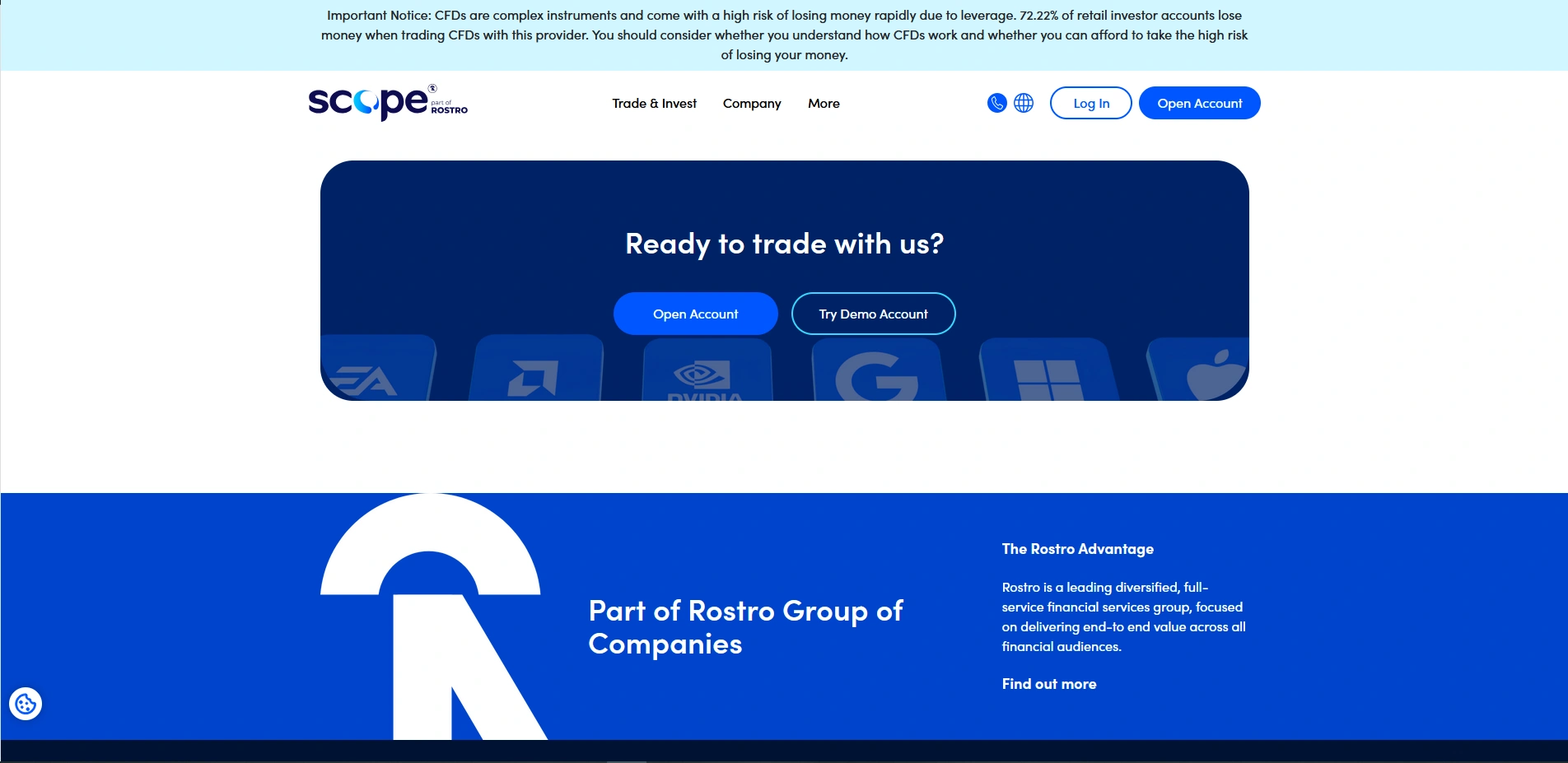 Scope Markets Registration Demo Step 1