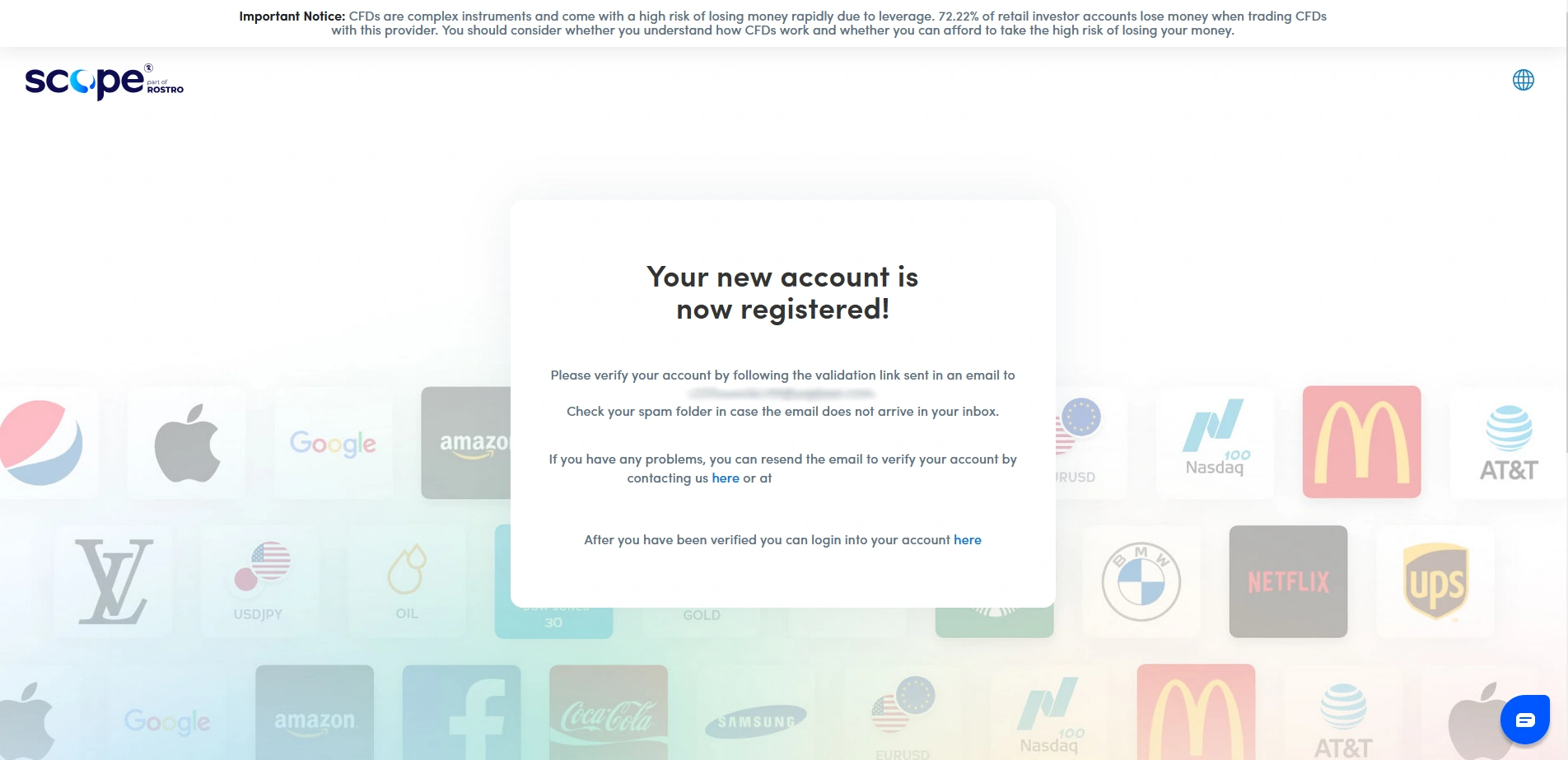 Scope Markets Registration Demo Step 3