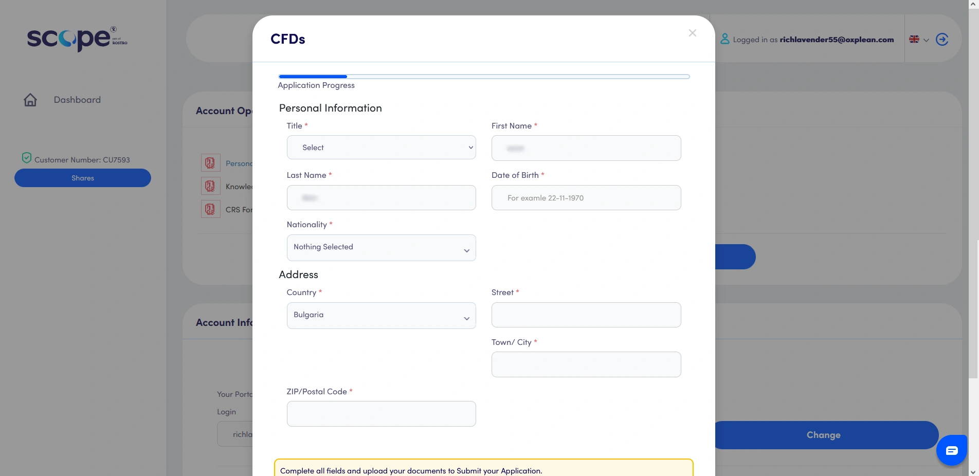 Scope Markets Registration Demo Step 4