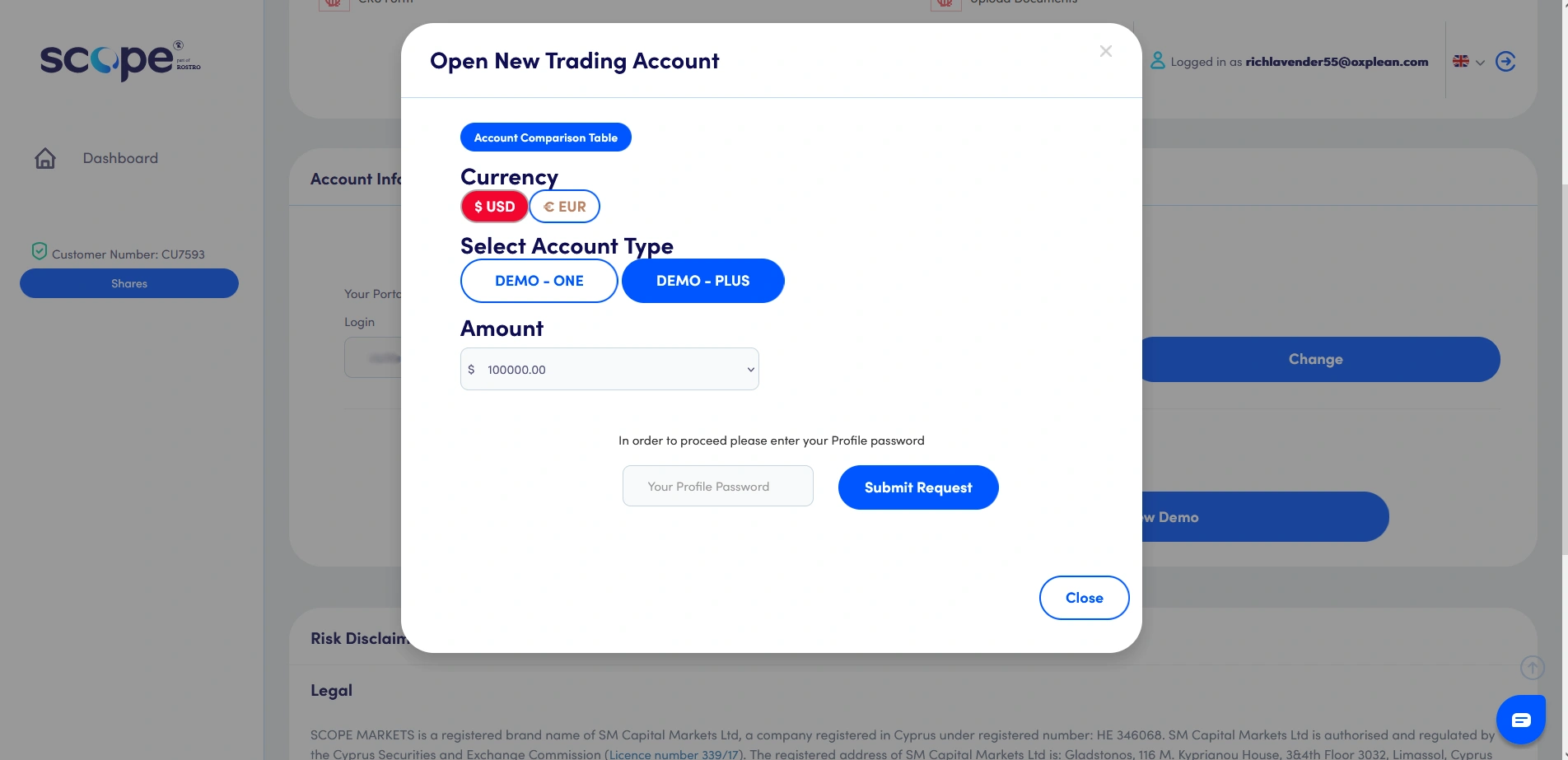 Scope Markets Registration Demo Step 6