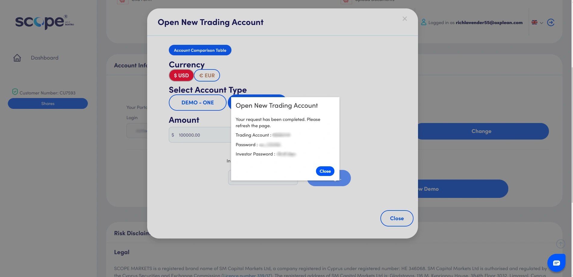 Scope Markets Registration Demo Step 8