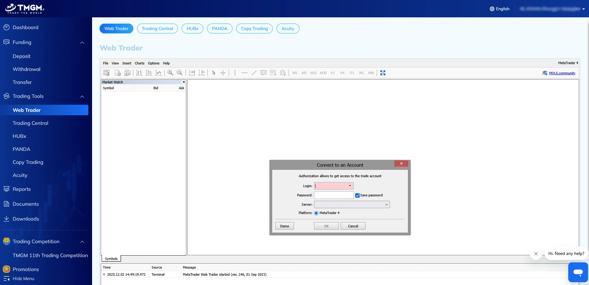 TMGM Demo Account Registration Step 5