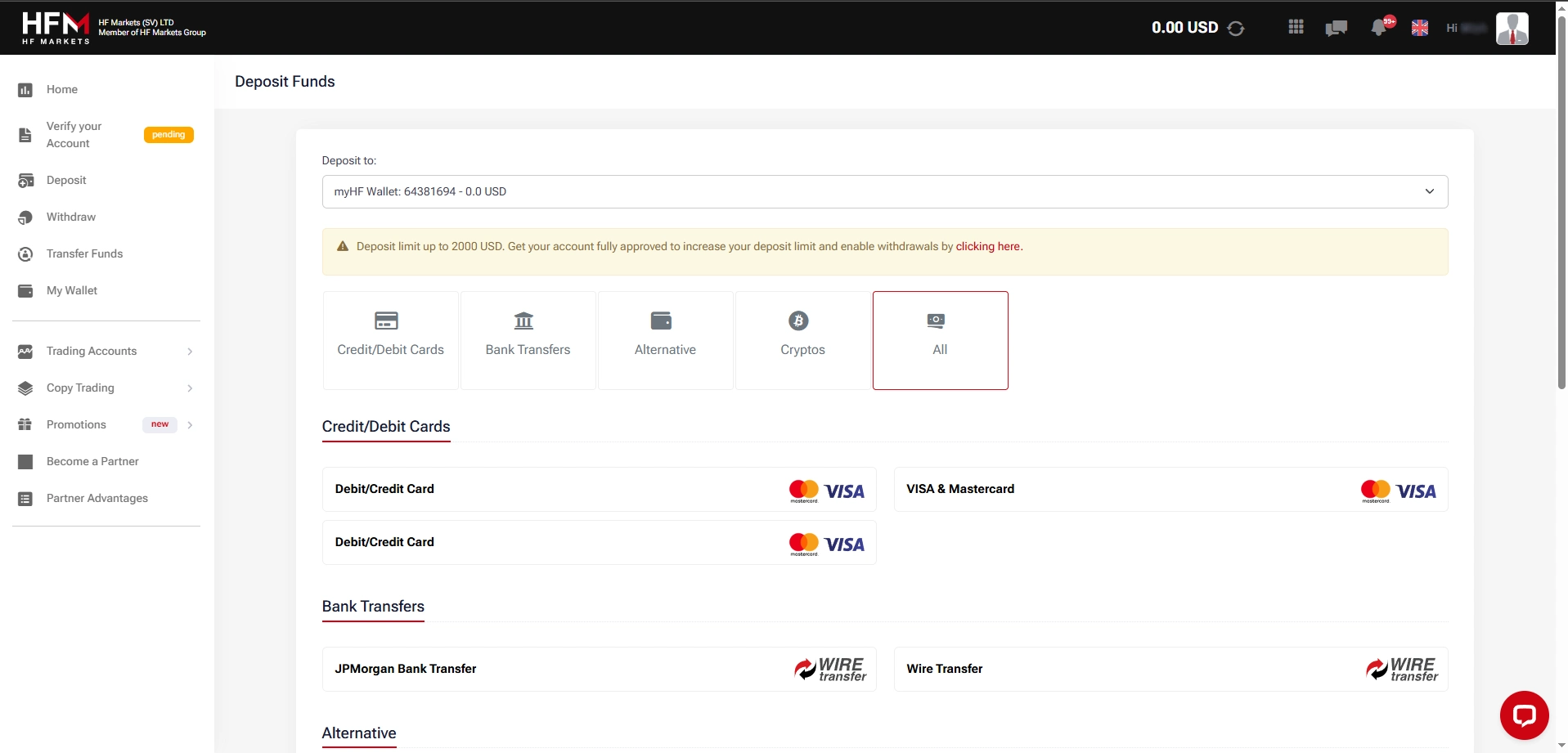 HF Markets Live Accounts Registration Step 8